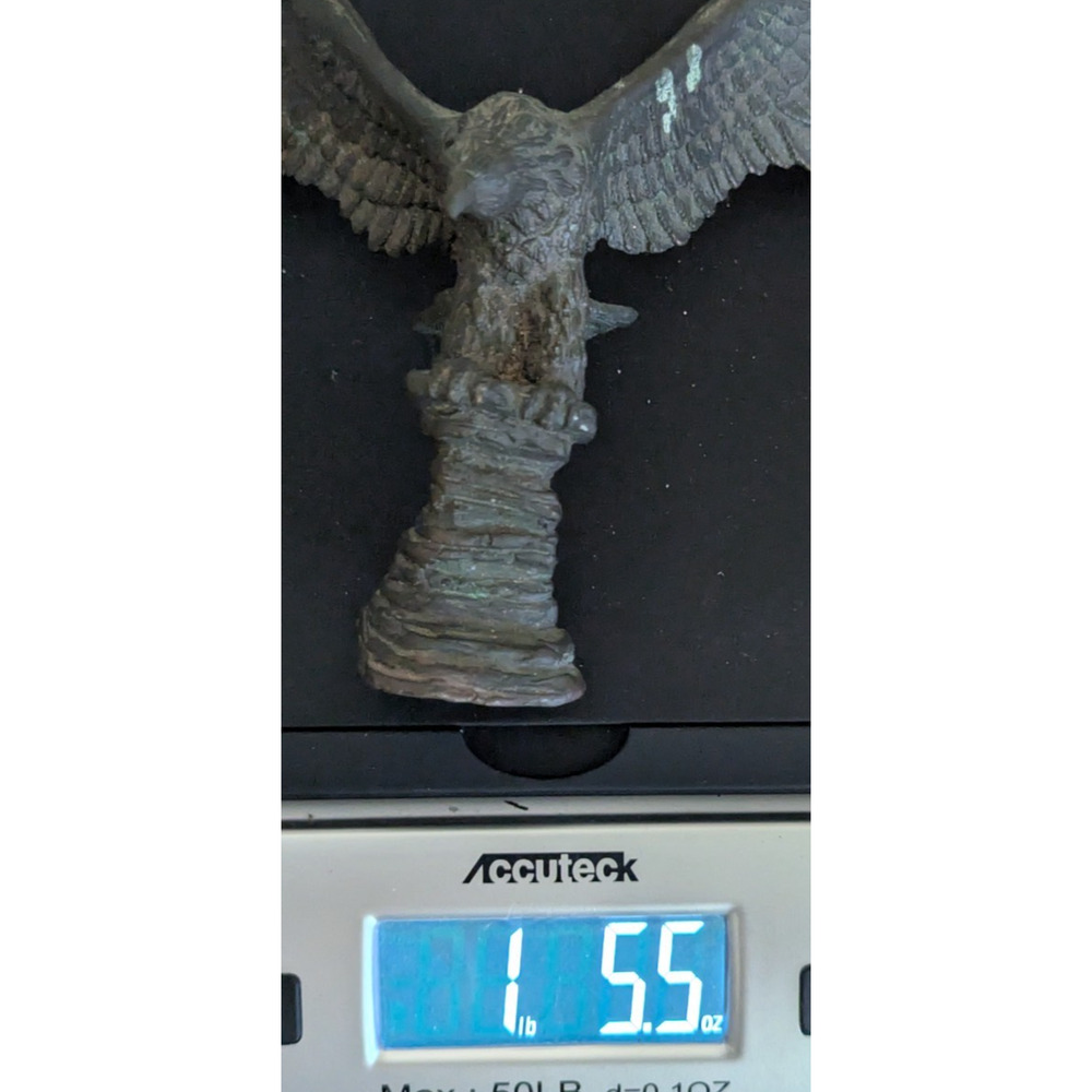 Vintage Bronze Metal Eagle Topper Finial Solid 4-3/4" H - Picture 13 of 13
